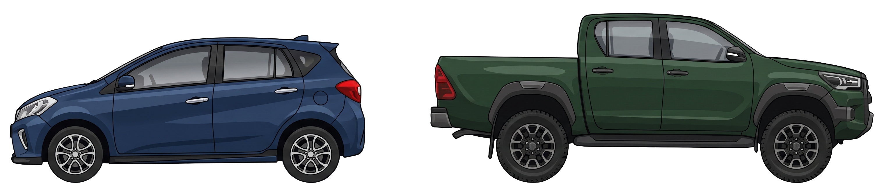 Myvi & Hilux Comparison